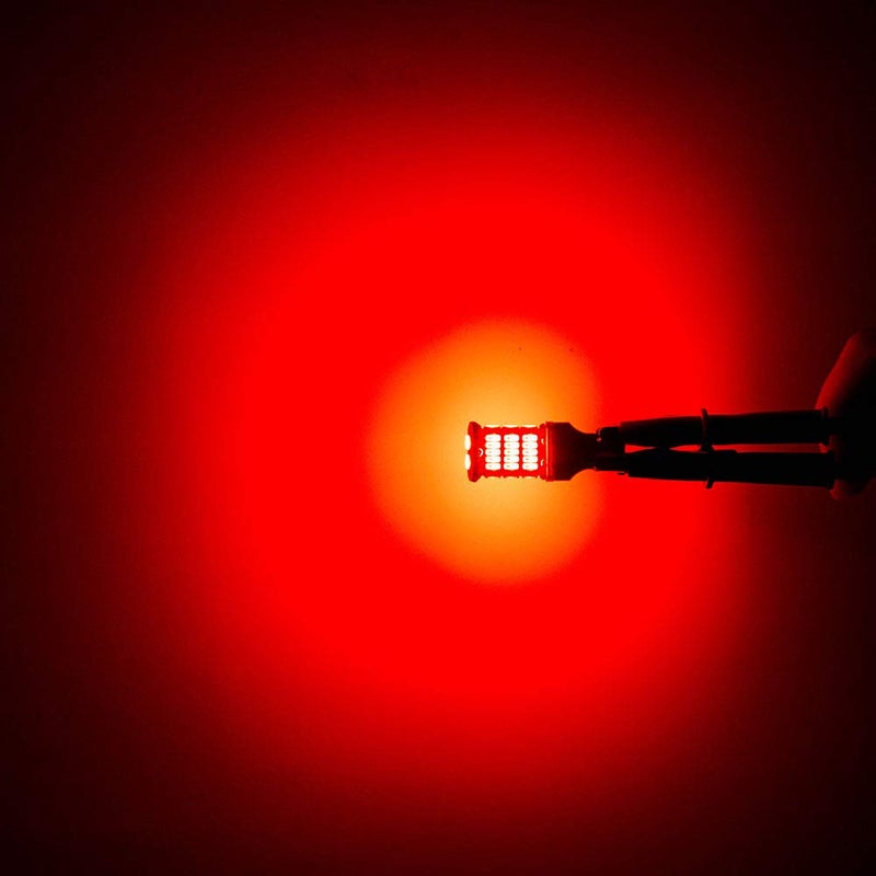 Antline Extremely Bright 921 912 906 T15 W16W LED Bulb Red, CANBUS 48-SMD 4014 Chipsets 1300 Lumens LED Replacement for Car Backup Reverse Center High Mount Stop Light Bulbs(Pack of 2) - Image 2